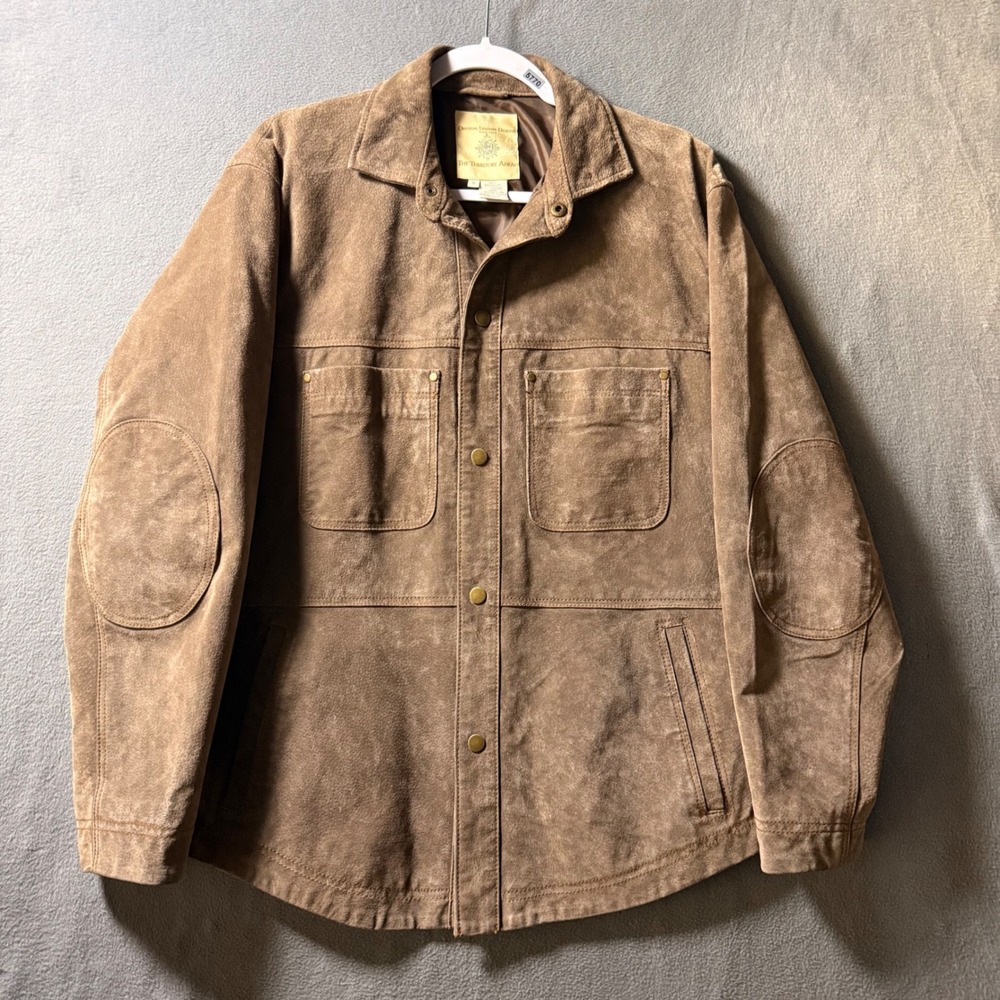 Territory Ahead Women's Small Genuine Leather Chore Barn Jacket Elbow Patch